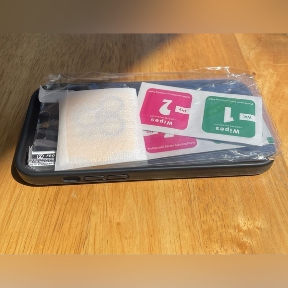 iPhone 13 Pro Max Blk Rubber Case + Camera Lens Protector + 2 Screen Protectors - Picture 3 of 5